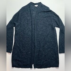 Pure Jill Long Sleeve Cardigan w/ Pockets, Medium, Navy Blue